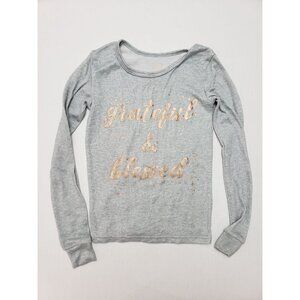 Danskin Girls size 6, long sleeve, grateful & blessed tee.
